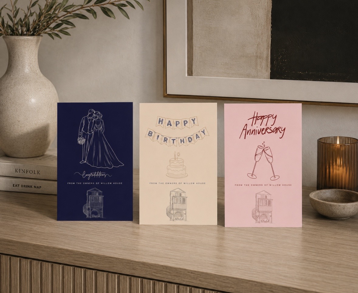 Occasion greeting cards from the owners of Willow House